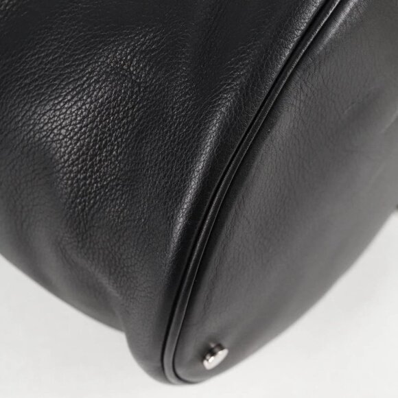 BALENCIAGA Shoulder Bag Leather Black Auth - Picture 10 of 15